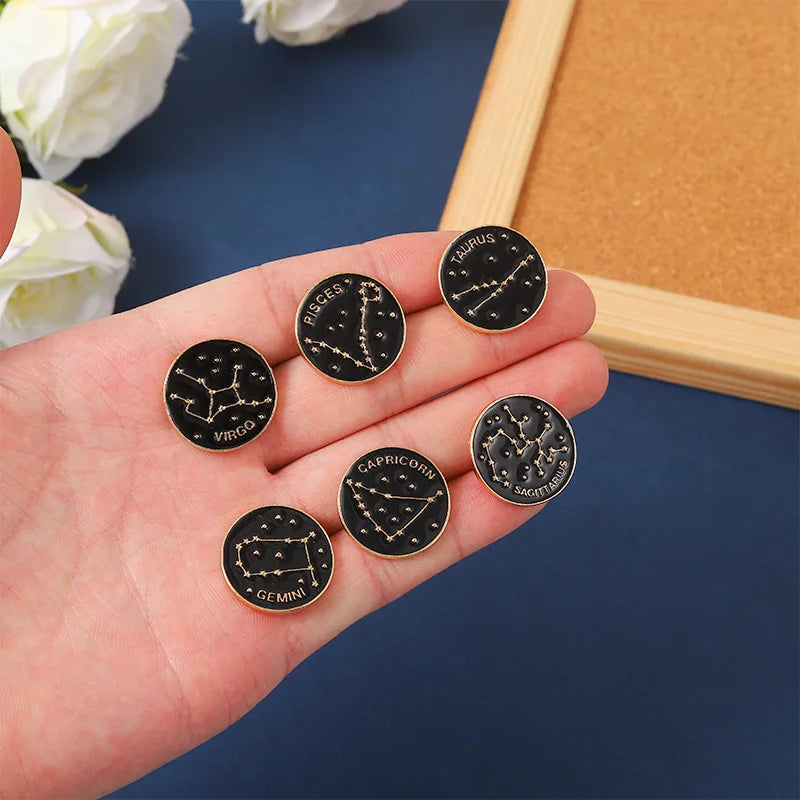 Astro B 18 Zodiac Constellations Pins