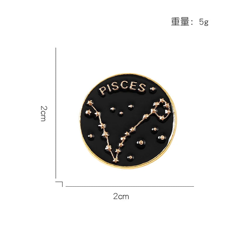 Astro B 18 Zodiac Constellations Pins