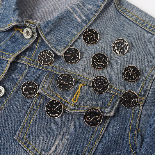 Astro B 18 Zodiac Constellations Pins