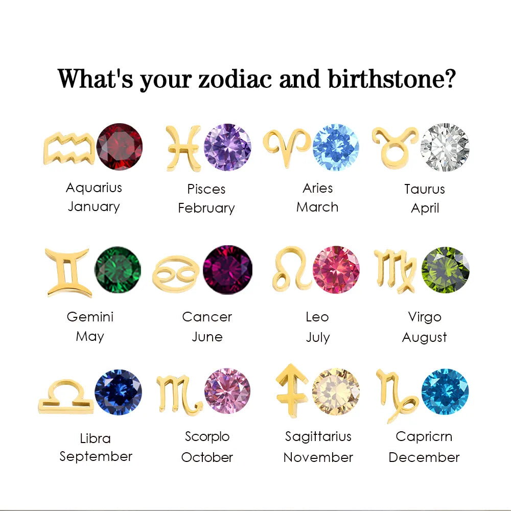 Astro C 6 Birthstone & Zodiac Necklace