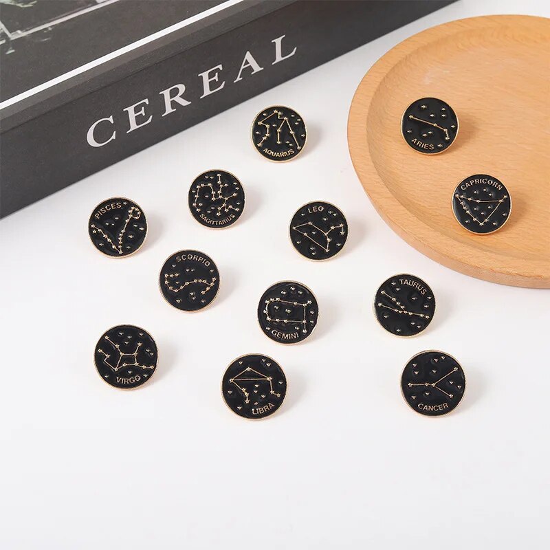 Astro B 18 Zodiac Constellations Pins