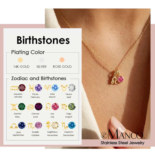 Astro C 6 Birthstone & Zodiac Necklace