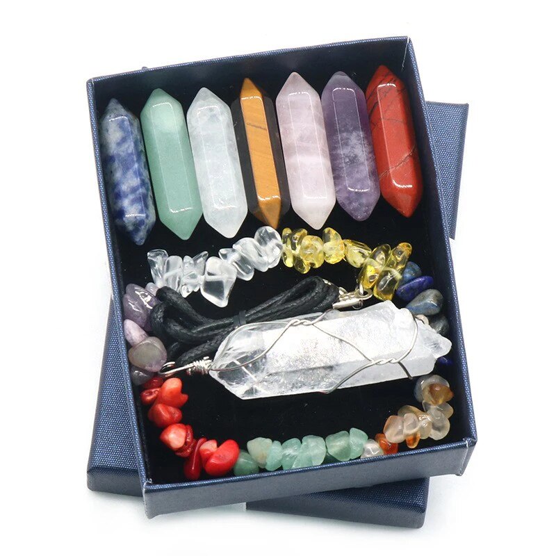 Astro G 5 Chakra Yoga Reiki Stone Set for Healing Meditation