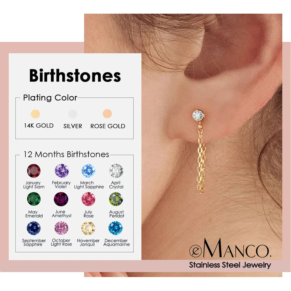 Astro C 8 Birthstone Birthstone Earrings